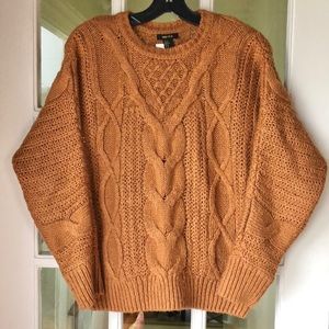 Forever 21 Chunky Cable Sweater Sm Long Sleeves Classic Fisherman Knit